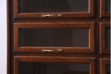 アンティーク家具　イギリスアンティーク　オーク材　引き戸付きのレトロな薄型シャツケース(チェスト、ドロワー、引き出し)(1)