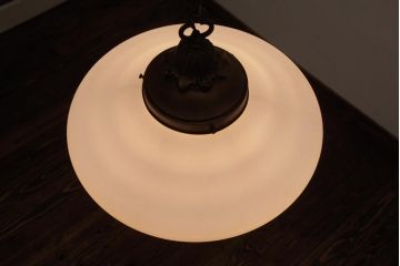 和製アンティーク　特大!　桐と鳳凰の図が素敵な天井照明(吊り下げ照明、ペンダントライト)