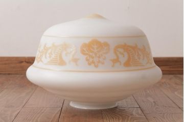 和製アンティーク　特大!　桐と鳳凰の図が素敵な天井照明(吊り下げ照明、ペンダントライト)