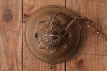 和製アンティーク　特大!　桐と鳳凰の図が素敵な天井照明(吊り下げ照明、ペンダントライト)