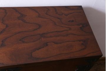 当店リメイク家具　伝統民芸　岩谷堂箪笥　2wayが便利な脚付サイドボード(衣装箪笥、引き出し、収納棚)