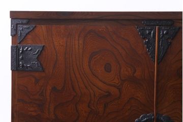 当店リメイク家具　伝統民芸　岩谷堂箪笥　2wayが便利な脚付サイドボード(衣装箪笥、引き出し、収納棚)