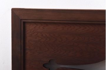 和製アンティーク　笹杢　オリエンタルな透かし模様がおしゃれな欄間(明り取り、明かり取り)