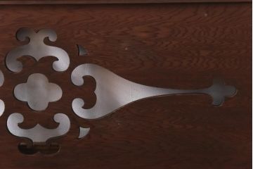 和製アンティーク　笹杢　オリエンタルな透かし模様がおしゃれな欄間(明り取り、明かり取り)