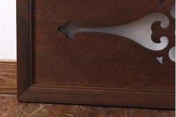 和製アンティーク　笹杢　オリエンタルな透かし模様がおしゃれな欄間(明り取り、明かり取り)