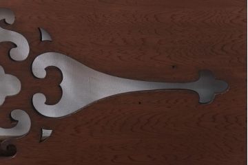 和製アンティーク　笹杢　オリエンタルな透かし模様がおしゃれな欄間(明り取り、明かり取り)