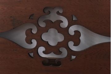 和製アンティーク　笹杢　オリエンタルな透かし模様がおしゃれな欄間(明り取り、明かり取り)