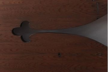 和製アンティーク　笹杢　オリエンタルな透かし模様がおしゃれな欄間(明り取り、明かり取り)