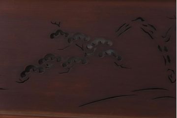 和製アンティーク　松と鳥の図　情緒溢れる透かしの欄間(明り取り、明かり取り)