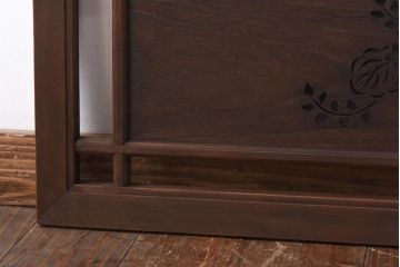 和製アンティーク　桐材くり抜き　桐紋の透かしが上品な欄間(明かり取り、明り取り)(1)