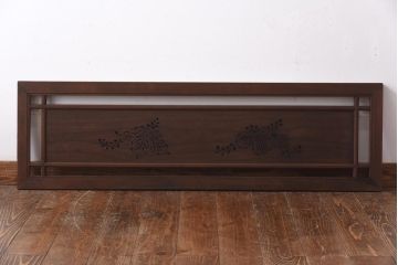 和製アンティーク　桐材くり抜き　桐紋の透かしが上品な欄間(明かり取り、明り取り)(2)
