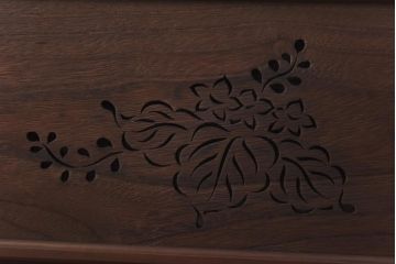 和製アンティーク　桐材くり抜き　桐紋の透かしが上品な欄間(明かり取り、明り取り)(2)