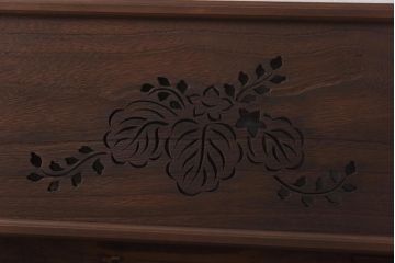 和製アンティーク　桐材くり抜き　桐紋の透かしが上品な欄間(明かり取り、明り取り)(2)