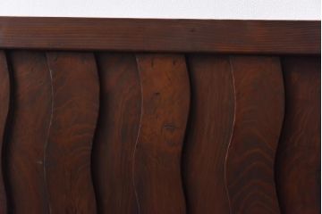 和製アンティーク　波型の桟が個性的な珍しい無双欄間(明かり取り、明り取り)(2)