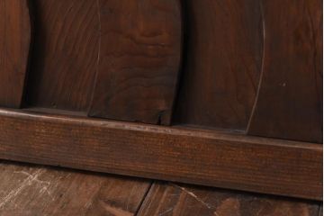 和製アンティーク　波型の桟が個性的な珍しい無双欄間(明かり取り、明り取り)(2)