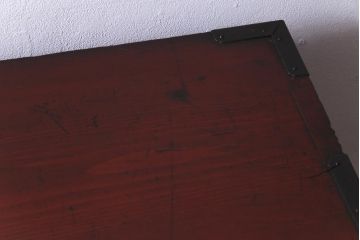 アンティーク家具　明治大正期　前面桐材　巾着金具付き　繊細な職人技が光る貫録のある松本箪笥(衣装箪笥、桐箪笥、桐たんす)(1)