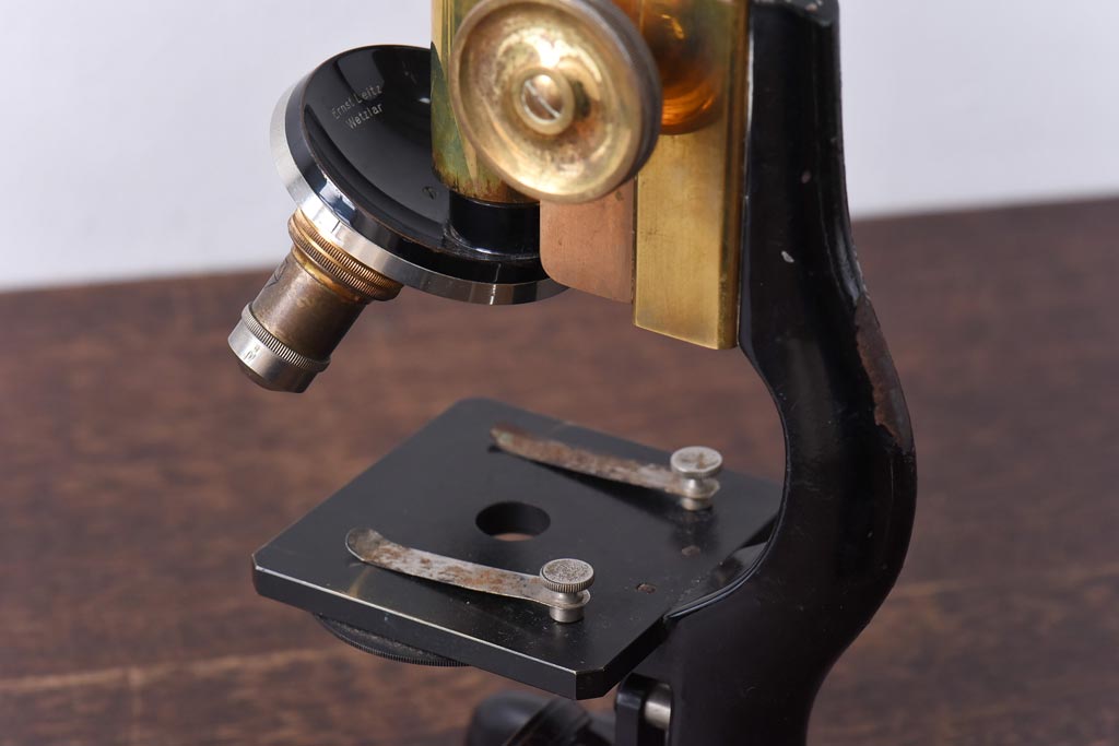 アンティーク雑貨　Ernst Leitz wetzlar No.231642 顕微鏡(マイクロスコープ、ライカ)