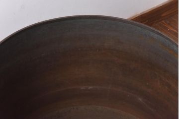 アンティーク雑貨　昭和中期　特大　口径52　銅製羽釜(つば釜)