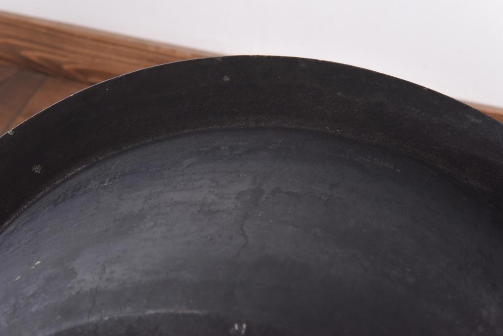 アンティーク雑貨　昭和中期　特大　口径52　銅製羽釜(つば釜)