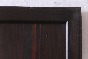 和製アンティーク　障子紙貼り　明治大正期の風情あふれる板戸2枚セット(引き戸、建具)