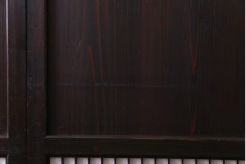 和製アンティーク　障子紙貼り　明治大正期の風情あふれる板戸2枚セット(引き戸、建具)