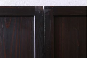 和製アンティーク　障子紙貼り　明治大正期の風情あふれる板戸4枚セット(引き戸、建具)