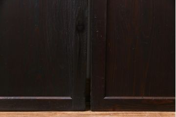 和製アンティーク　障子紙貼り　明治大正期の風情あふれる板戸4枚セット(引き戸、建具)