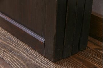 和製アンティーク　障子紙貼り　明治大正期の風情あふれる板戸4枚セット(引き戸、建具)