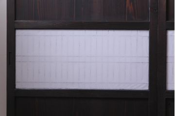 和製アンティーク　障子紙貼り　明治大正期の風情あふれる板戸4枚セット(引き戸、建具)