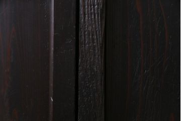 和製アンティーク　障子紙貼り　明治大正期の風情あふれる板戸4枚セット(引き戸、建具)