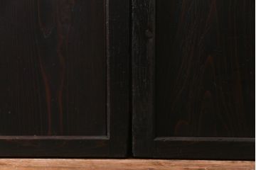 和製アンティーク　障子紙貼り　明治大正期の風情あふれる板戸4枚セット(引き戸、建具)