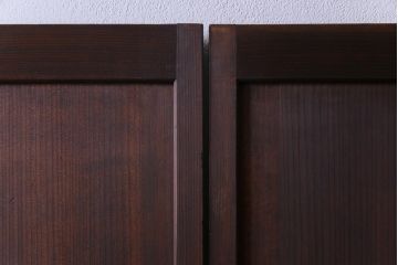 和製アンティーク　大正昭和初期　杉材柾目　幅狭タイプ　しっとりとした木肌が上品な板戸2枚セット(建具、引き戸)