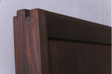 和製アンティーク　大正昭和初期　杉材柾目　幅狭タイプ　しっとりとした木肌が上品な板戸2枚セット(建具、引き戸)