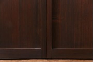 和製アンティーク　大正昭和初期　杉材柾目　幅狭タイプ　しっとりとした木肌が上品な板戸2枚セット(建具、引き戸)
