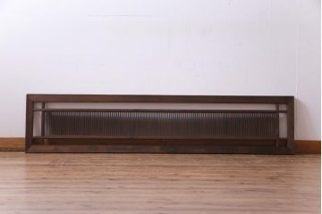 昭和期　細かな縦桟が美しいモダンな雰囲気の筬欄間(欄間、明り取り、装飾品)