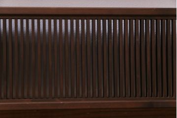 昭和期　細かな縦桟が美しいモダンな雰囲気の筬欄間(欄間、明り取り、装飾品)