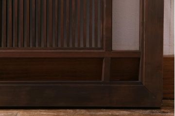 昭和期　細かな縦桟が美しいモダンな雰囲気の筬欄間(欄間、明り取り、装飾品)