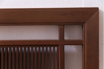 和製アンティーク　桐材　素朴な木味が風情を感じさせる欄間(筬欄間、明り取り)