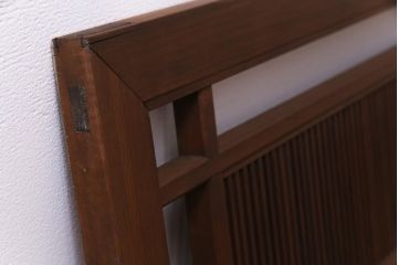 和製アンティーク　桐材　素朴な木味が風情を感じさせる欄間(筬欄間、明り取り)