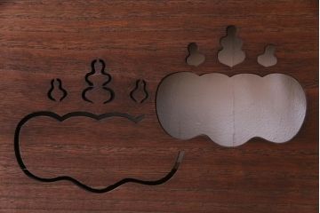 和製アンティーク　桐紋　素朴な透かし意匠が魅力の欄間(明り取り)(1)