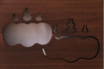 和製アンティーク　桐紋　素朴な透かし意匠が魅力の欄間(明り取り)(1)