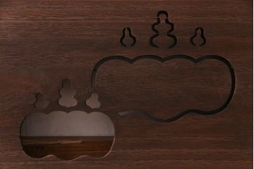 和製アンティーク　桐紋　素朴な透かし意匠が魅力の欄間(明り取り)(2)