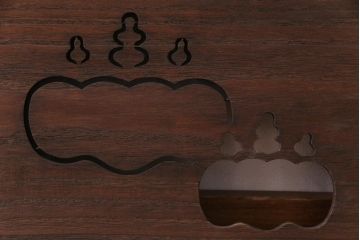 和製アンティーク　桐紋　素朴な透かし意匠が魅力の欄間(明り取り)(2)