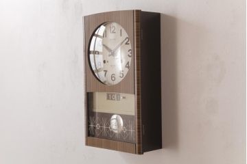 アンティーク雑貨　SEIKO(セイコー)　30DAY・1ヵ月巻　手巻き式　日付曜日付き掛け時計(柱時計、振り子時計)