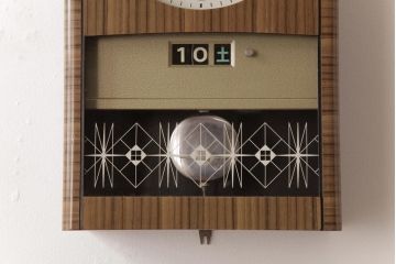アンティーク雑貨　SEIKO(セイコー)　30DAY・1ヵ月巻　手巻き式　日付曜日付き掛け時計(柱時計、振り子時計)