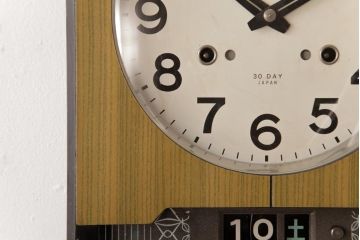 アンティーク雑貨　SEIKO(セイコー)　30DAY・1ヵ月巻　手巻き式　TIME DATER　日付曜日付き掛け時計(柱時計、振り子時計)