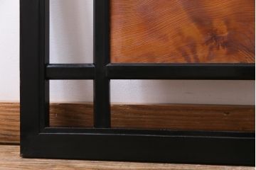 和製アンティーク　屋久杉無垢材　枠漆塗り　個性的で存在感のある欄間(明り取り)(1)