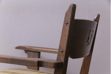 ヴィンテージ家具　ビンテージ　神戸洋家具　永田良介商店　凛とした風格を漂わせるシングルソファ(1人掛け、アームチェア)(2)