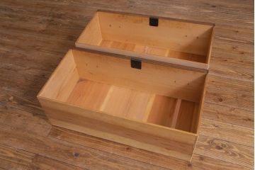 アンティーク家具　上手物!　三方ケヤキ前面玉杢材　漆塗り　箪笥リメイクリビングボード(ローボード、引き出し)(1)