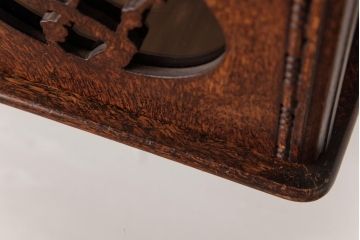アンティーク雑貨　昭和レトロ　トレードマークH.I　手巻き　アールデコ風のレリーフが素敵なゼンマイ式振り子時計(柱時計、壁掛け時計)